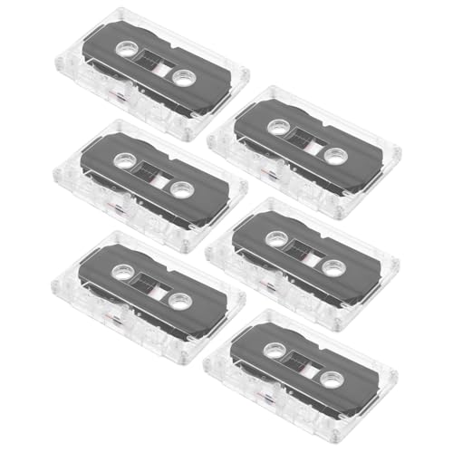 6 Cassette Vuote Registrabili 60 Minuti Compatibili Registratori Facili Usare Trasparente per Registrazione Audio