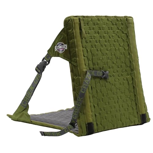 Crazy Creek HEX 2.0 Original Chair for Camping Stadium Seating & More Comfort on All Terrains Adjustable Straps Compact Design Water-Resistant Olive/Slate