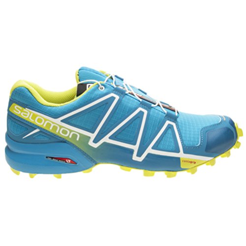 Salomon Homme Speedcross 4, Chaussures de Trail Running, Bleu (Hawaiian Surf/Acid Lime/White), Pointure: 41 1/3
