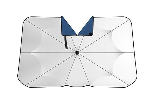 ZXTREHFK V-shaped opening, foldable titanium-silver coated car windscreen sunshade, 10-rib vehicle sun and heat shield, universal sunshade,For Mercedes-Benz GLC SUV (X254) 2022-2024