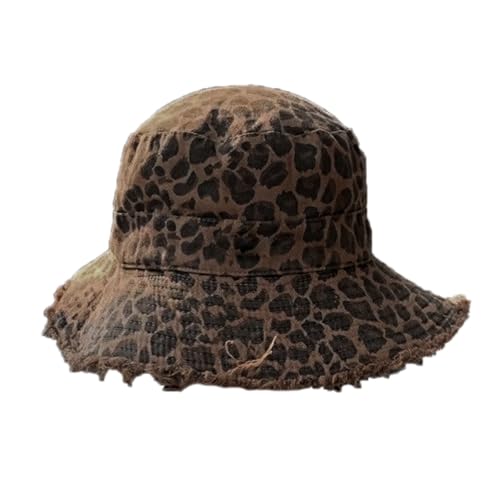 Chapeau cloche imprimé léopard idéal pour randonnée et sorties nature