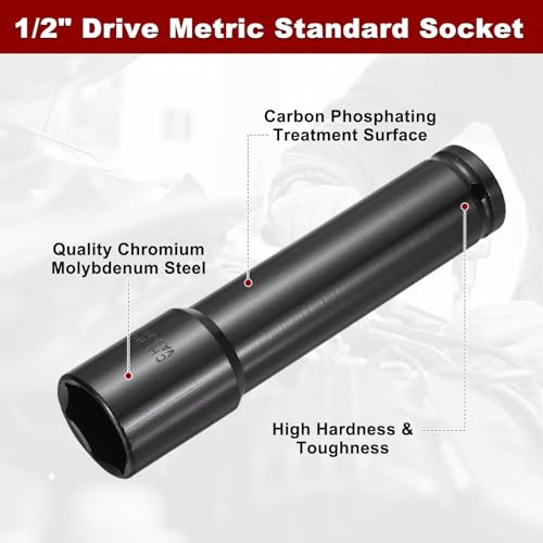 Douille à choc profonde 27mm avec carré 1/2 pour écrous - 4