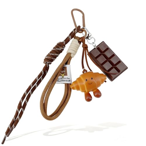 Cute Croissant Keychain for Women Bag Charms Purse Charms for