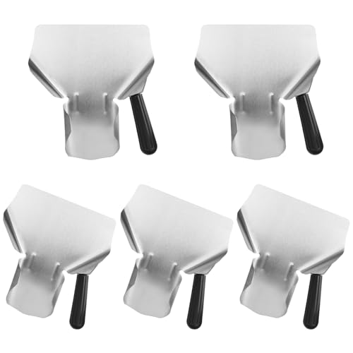 Image of 5 PCS Single Handle chips Scoop, Stainless Steel Single Handle French Fry and Popcorn Scoop for Commercial and Personal Use, by GENHAKON.