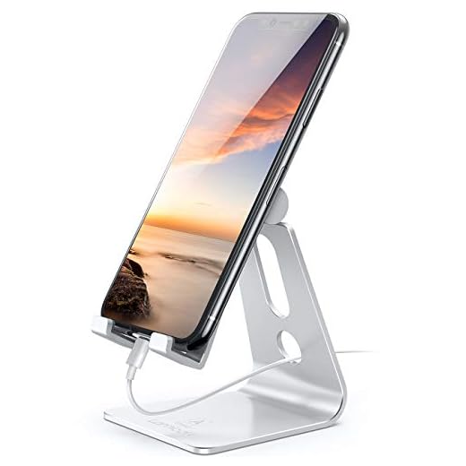 Lamicall Telefonstativ, Justerbar Telefonhållare - Universellt Stativ, Hållare, Dock för iPhone 12 Mini, 12 Pro Max, 11 Pro Xs Max X 8 7 6S Plus, HUAWEI, Samsung S10 S9, andra Smartphones - Silver