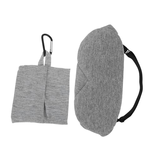 Hoement 目隠し 用アイカバー スリープアイシェード 布アイカバー 起毛アイカバー light eye mask 睡眠日よけパッチ アイパッチ 睡眠パッチ ファブリック Grey