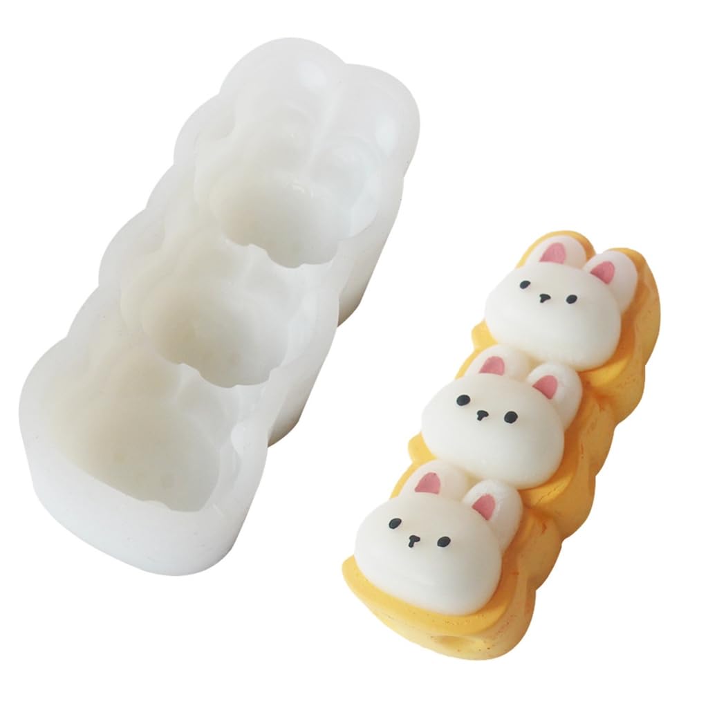 Stampi multiuso in resina epossidica a forma di coniglio, stampi flessibili per ornamenti e conigli adatti per dolci e regali fatti a mano
