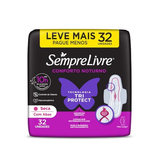 Sempre Livre Adapt Plus Noite e Dia Seca – Absorvente Externo Nortuno, 32un