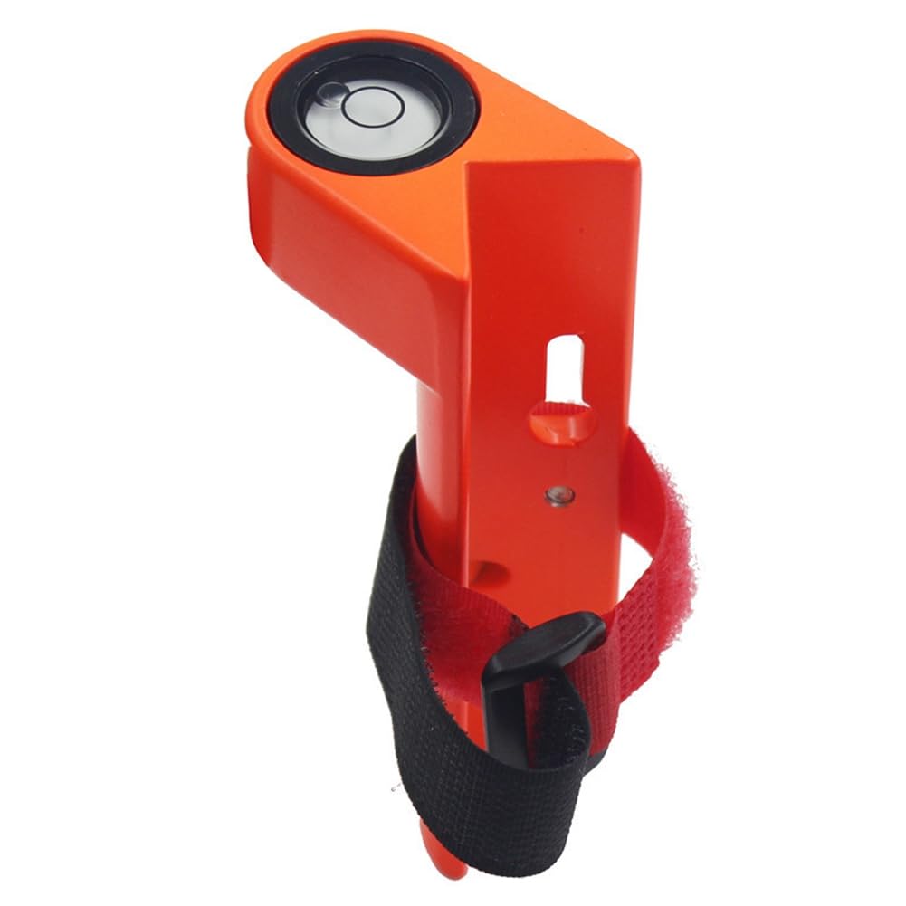 Plomevry 1 PCS Adjustable Grade Rod Level Special Horizontal Bubble Orange Aluminum for Tower Ruler Right Angle 90 Degree Level
