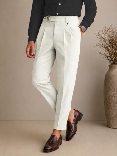 Image of TAGDO Men's Solid Colour Pant with Pocket || Casual Trosuer || Formal Trouser || Formal Slim Fit Pleated Pants for Men (2049)