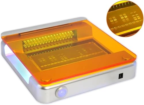 Cortador de gel de luz azul, transiluminador de luz azul y filtro ámbar para observar la longitud de onda de la electroforesis en gel.