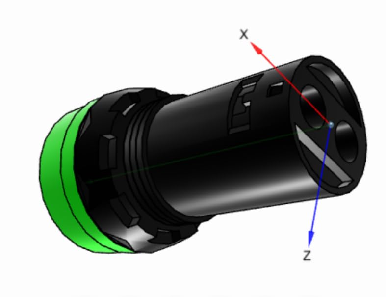 Piloto compacto verde led 12v dc de alta visibilidad para paneles 3