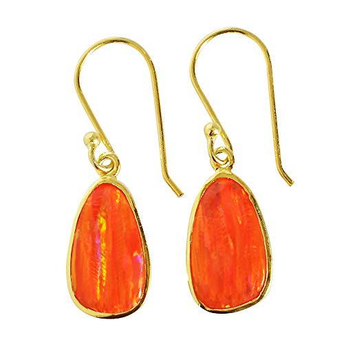 Boucles d'oreilles opales de feu multicolores pour femme élégante