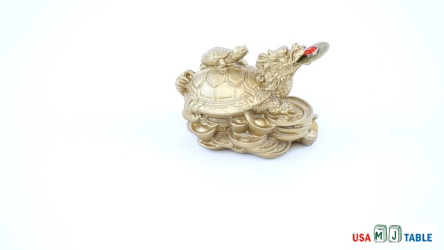 We Pay Your Sales Tax Feng Shui Gold Dragon Turtle Wealth Protection Statue Figurine Housewarming Congratulatory Paperweights Gift Home Decor