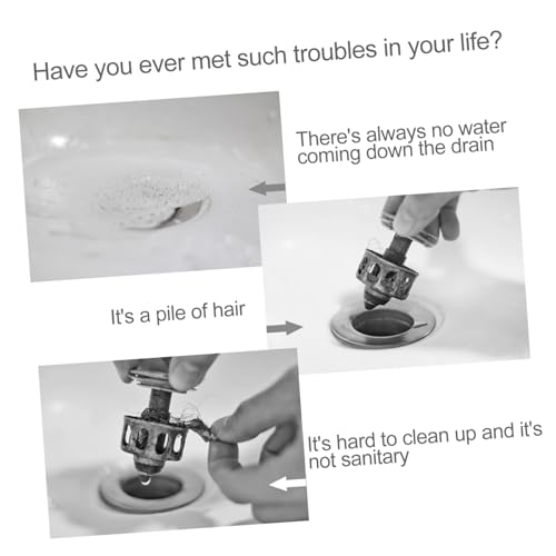Image of balacoo 6pcs Sink Drain Plugs Basin Bounce Drain Filter for Bathtubs and Sinks Easy Install Random Gaskets