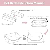 Hollypet Katzenbett Kleines Hundebett Haustierbett für Katzen und Welpen, Weiches Haustierschlafbett Atmungsaktives Haustierkissen, Beige (55 * 45 * 15cm)