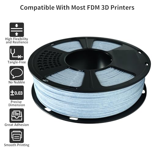 Image of GIANTARM Marble PLA, PLA Filament 1.75mm 1KG Spool(2.2lbs),Vacuum Packaging, Marble Filament for Most FDM 3D Printer (Blue)