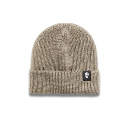 Gymreapers Beanie Winter Hats for Women & Men | Unisex Acrylic Ribbed Knit Cuffed Skull Cap | Stocking Warm Hats for Men (Tan)