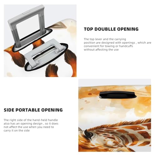 Giraffe Travel Luggage Cover Elastic Suitcase Covers Washable Anti Scratch Luggage Dust Covers Protector, Fits 18-21 inch Luggage, S4