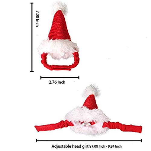 Hamster Christmas Hat Small Pet Christmas Costume Guinea Pig Santa Hat Pet Outfits for Rabbit Guinea Pig Chinchilla Cat - Image 8