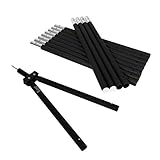 DOD(ディーオーディー) フタマタノキワミ ワンポールテント 二又化アタッチメント 角度/長さ調整可 【全長300cm脚部ポール付きフルセット】 FA5-603-BK