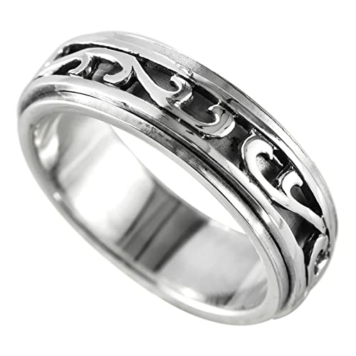 Bague anti-stress hommes rotative contre l'anxiété