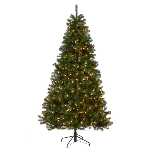 National Tree Company 7 ft Pre-Lit North Valley Spruce Artificial Christmas Tree, 500...
