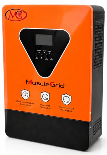 Image of MuscleGrid Titan Series 6.2kW Hybrid Solar Inverter | 48V System | 120A Battery Charger | 27A PV Input | Up to 9kW Solar Support | Parallel up to 9 Inverters | WiFi Monitoring | VoltDoctor Support App