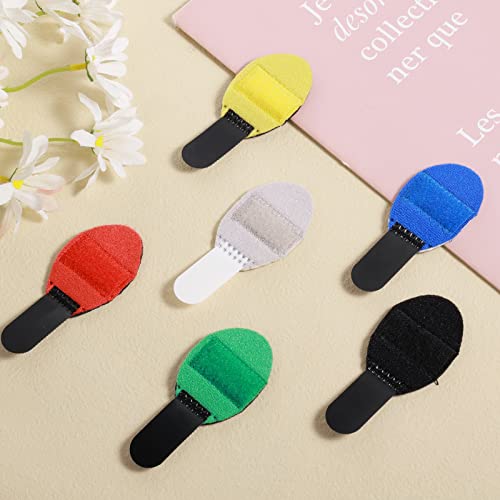 Toymis 6Pcs Trigger Finger Splints, Soft Fabric Little Finger Splint Mallet Finger Splints Brace For Arthritis Broken Finger Protection Fingers Straightening (6 Colors) #TOP5