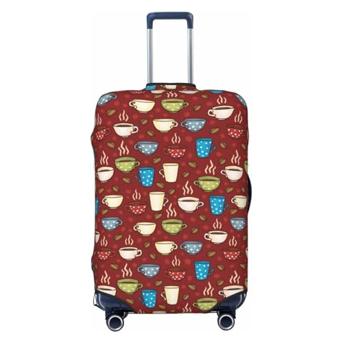 Coffee Cups For Travel Luggage Cover Suitcase Protector Fits 18-32 Inch Travel Luggage Protector Elastic Luggage Anti-Scratch Suitcase Cover