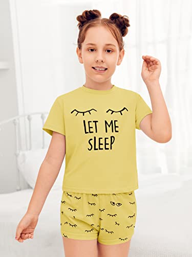 Image of Kingdenergy Girls Summer Cute Print Shorts Set T-Shirt and Short Pant 2 Piece Outfits Clothing Sets