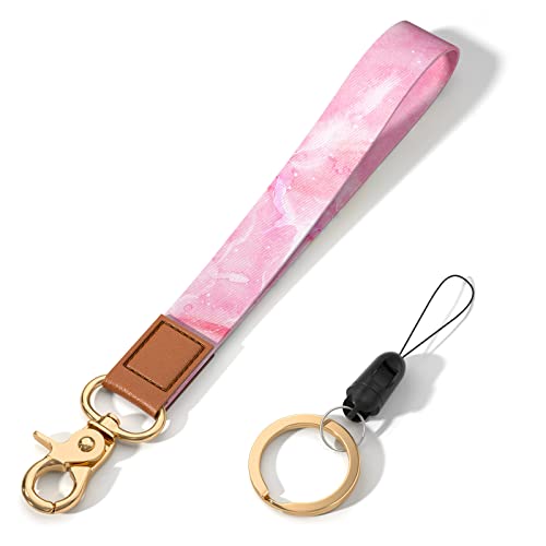 Image of Wrist Lanyard Key Chain, Cute Wristlet Strap Keychain Holder for Women Men Car Keys ID Badges Card Wallet Phone Camera