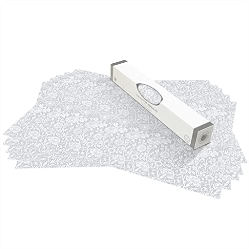 The Master Herbalist William Morris Pattern UNSCENTED & Wipe Clean Drawer Liners in Soft Grey | Perfect for Kitchen Drawers All Shelves Cupboards & Cabinets | Made in The UK