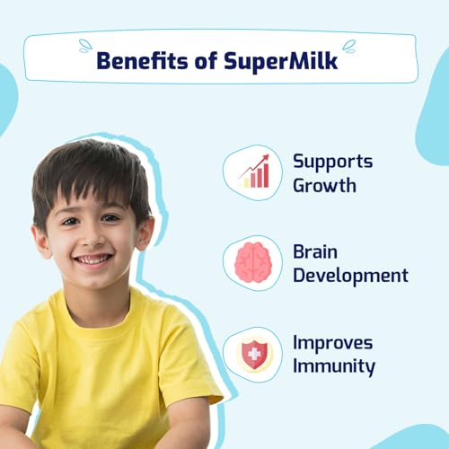 Gritzo SuperMilk Overall Growth (2-6y), 6g Protein Powder (Double Chocolate, 400g) | Zero Refined Sugar, 21 Vitamins & Minerals - Image 3