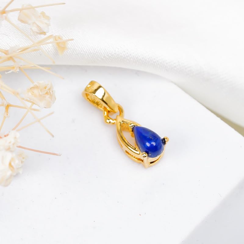 Pendentif lapis-lazuli argent 925 véritable pour éviter les allergies