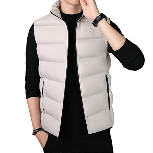 Chaleco de algodón caqui para hombre para otoño e invierno en talla M
