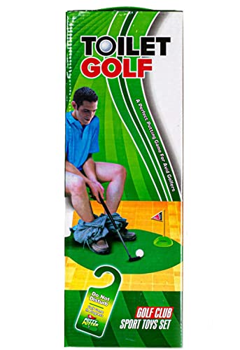 DIVCHI Toilet Golf, Potty Putter Toilet Time Golf Game, Toilet Golf Potty Putter Set, Great Gag Gift, White Elephant Gift or Dirty Santa Gifts