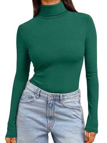 Image of Trendy Queen Women's Turtleneck Long Sleeve Shirts Basic Underwear Tops Winter Clothes 2026