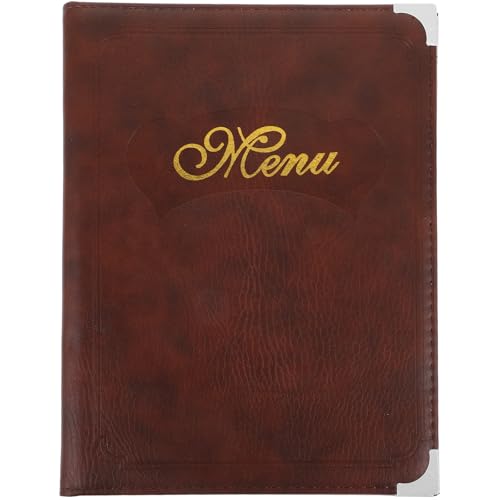 Classeur menu de restaurant en cuir artificiel et PVC aux finitions soignées