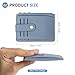 SUIKIHUM Small Credit Card Wallet Slim Wallet for Women and Men, PU Leather Minimalist Card Holder - 7 Card Slots & 1 ID Window & 1 Zipper Pocket, Blue