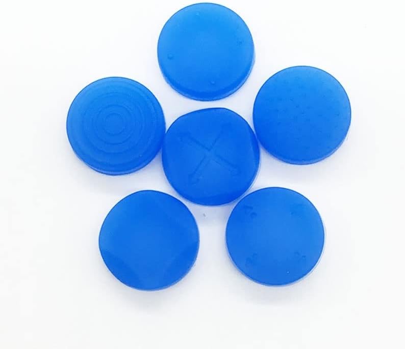 YANHAO [Video Game Parts] 10Set Silicone Grip Analog Joystick Cap Cover for Sony PS Vita PSV Console 1000 2000 Buttons [Replace] (Color : Blue)