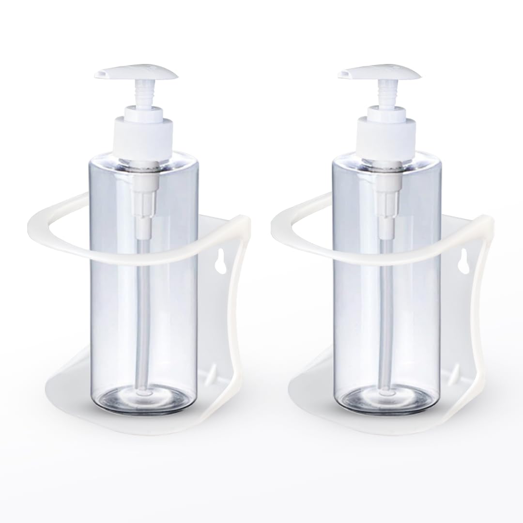 iota Multi Utility Wall Hanging Stand with Empty Dispenser Bottle for sanitizer, Handwash, Multipurpose Used (Pack of- 2 Multi Utility Stand+2 Empty Dispenser Bottle)-image-19