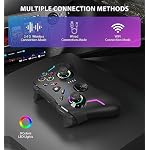 YCCSKY Wireless PC Gaming Controller for Windows (7/8/10/11), Compatible Nintendo Switch and Steam Deck, 9 Color LED Light Gamepad with Turbo Function, Adjustable Vibration & Headphone Jack（2.4G） - Image 4