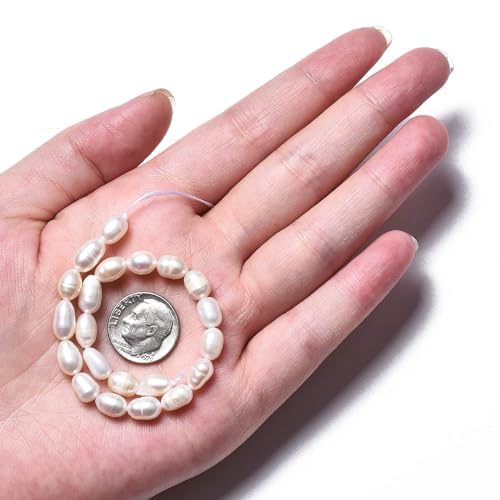 Boutigem 200Pcs Irregular Pearl Beads Natural Freshwater Pearl Beads 5.5~6mm for Necklace Bracelet Earring Jewelry Making DIY Crafts - Image 4