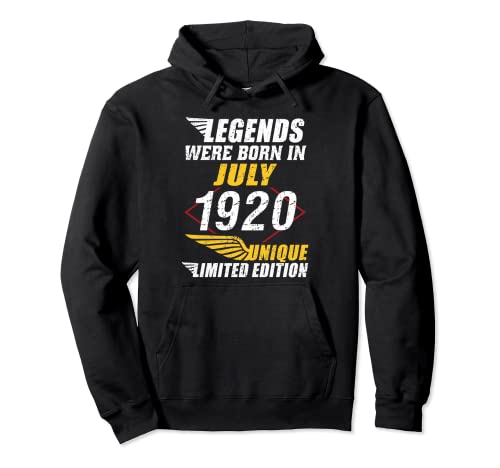 Cumpleaños Julio 1920 Edición Limitada Regalo Legend July Sudadera con Capucha