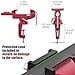 Nuovoware Table Vise 3 Inch, 360° Swivel Base Universal Home Vise Portable Bench Clamp, Clamp-on Vise Bench Clamps Fixed Tool for Woodworking, Metalworking, Cutting Conduit, Drilling, Sawing, Red