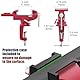 Nuovoware Schraubstock 70 mm, 360° Drehbar Universal Tischschraubstock Tragbar Bankklemme mit Amboss und Achse Fixieren von Werkstück für Holzbearbeitung Metallbearbeitung Schneidleitung, Rot
