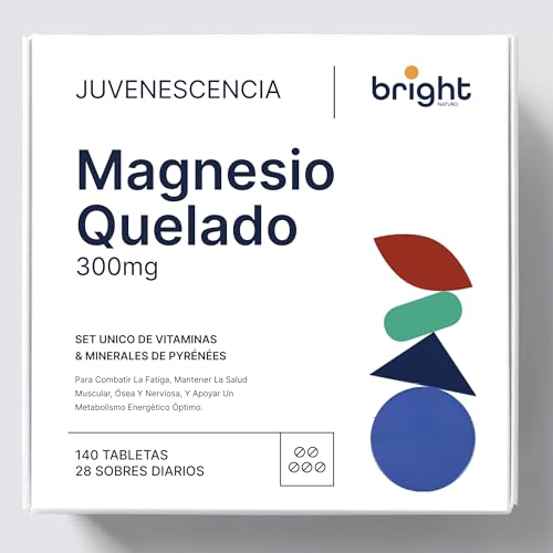 Magnesio Quelado 350 mg - Alta Biodisponibilidad con 28 Dosis Diarias, Ideal para Huesos, Músculos y Energía
