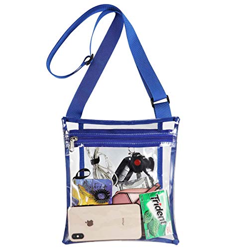 HULISEN Clear Crossbody Purse Bag, Stadium Approved Bag with Extra Inside Pocket