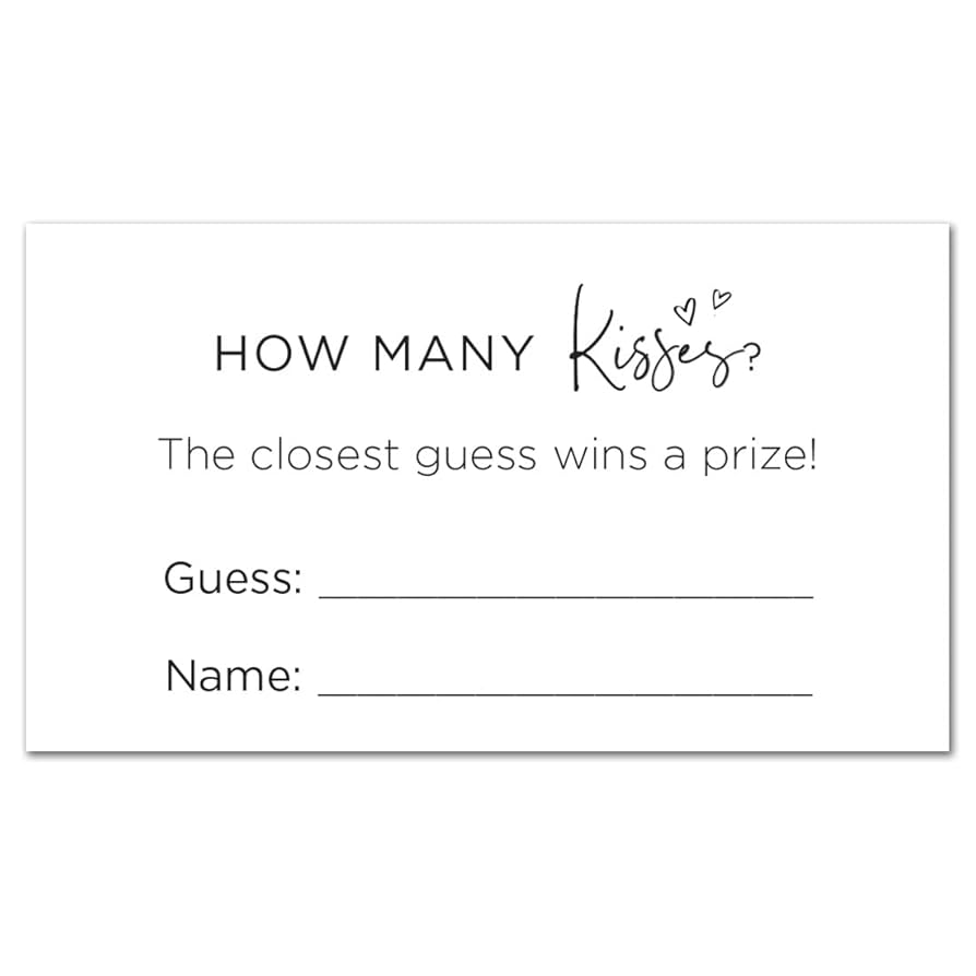Amazon.com: InvitationHouse Guess How Many Kisses Cards - 48 Cards (Minimalist) : Home & Kitchen amazon-com-invitationhouse-guess-how-many-kisses-cards-48-cards-minimalist-home-kitchen